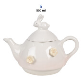 Set ceainic si ceasca ceramica 18x12x13 cm, 15x11x7 cm,  500 ml, 275 ml