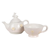 Set ceainic si ceasca ceramica 18x12x13 cm, 15x11x7 cm,  500 ml, 275 ml