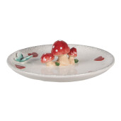 Platou decorativ ceramica Ciupercute 21x6 cm