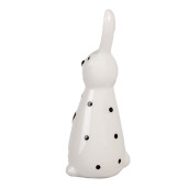Figurina Iepuras Paste ceramica alba neagra 5x4x13 cm