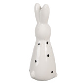 Figurina Iepuras Paste ceramica alba neagra 5x4x13 cm