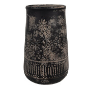 Vaza flori ceramica gri maro 15x23 cm