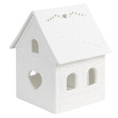 Candela Casuta portelan alb 7x8x9 cm