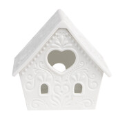 Candela Casuta portelan alb 9x7x8 cm