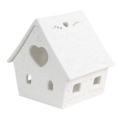 Candela Casuta portelan alb 9x7x8 cm