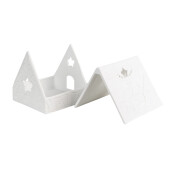 Candela Casuta portelan alb 8x8x8 cm
