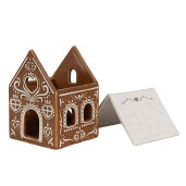 Candela Casuta portelan alb maro 7x8x9 cm