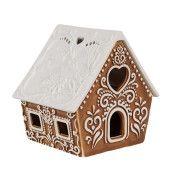 Candela Casuta portelan alb maro 9x7x8 cm