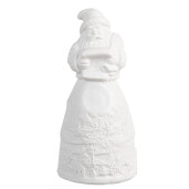 Figurina Mos Craciun portelan alb cu led 5x11 cm