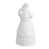 Figurina Mos Craciun portelan alb cu led 5x11 cm