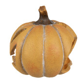 Dovleac decorativ ceramica portocalie 15x14x13 cm