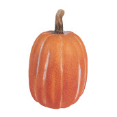 Dovleac decorativ ceramica portocalie 12x17 cm