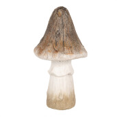 Ciupercuta decorative ceramica alba maro 12x22 cm