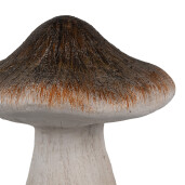 Ciupercuta decorativa ceramica alba maro 11x12 cm