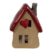 Casuta decorativa ceramica maro rosie 12x9x16 cm