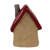 Casuta decorativa ceramica maro rosie 12x9x16 cm