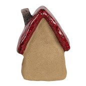Casuta decorativa ceramica maro rosie 10x8x13 cm
