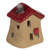 Casuta decorativa ceramica maro rosie 7x6x8 cm