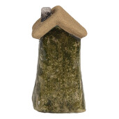 Casuta decorativa ceramica multicolora 5x5x10 cm 