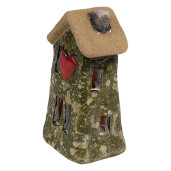Casuta decorativa ceramica multicolora 5x5x10 cm 