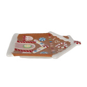 Platou Turta Dulce ceramica multicolora 21x20x2 cm