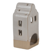 Suport lumanare Casuta ceramica bej 7x6x14 cm