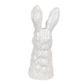 Figurina Iepuras ceramica alba maro 13x14x33 cm