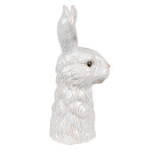 Figurina Iepuras ceramica alba maro 13x14x33 cm