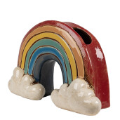 Decoratiune Curcubeu ceramica multicolora 26x9x16 cm