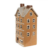 Candela Casuta ceramica portocalie bej 11x9x22 cm