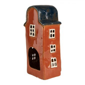 Candela Casuta ceramica multicolora 12x9x25 cm