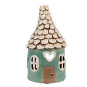 Candela Casuta ceramica verde bej 11x20 cm