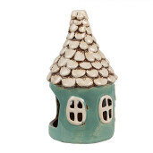 Candela Casuta ceramica verde bej 11x20 cm