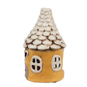 Candela Casuta ceramica galbena bej 11x17 cm