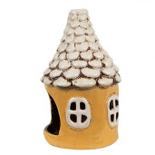 Candela Casuta ceramica galbena bej 11x17 cm