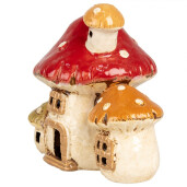 Candela Ciupercuta ceramica multicolora 17x12x16 cm