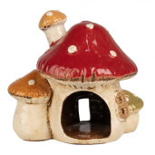 Candela Ciupercuta ceramica multicolora 17x12x16 cm