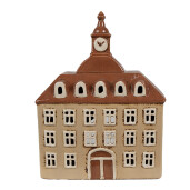 Candela Casuta ceramica bej maro 20x10x26 cm