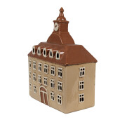 Candela Casuta ceramica bej maro 20x10x26 cm