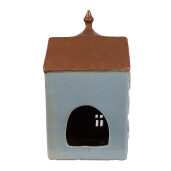 Candela Casuta ceramica albastra maro 13x9x22 cm