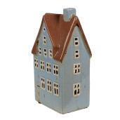 Candela Casuta ceramica albastra maro 11x8x20 cm