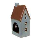 Candela Casuta ceramica albastra maro 11x8x20 cm