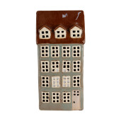 Candela Casuta ceramica gri maro 15x11x30 cm