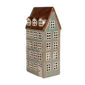 Candela Casuta ceramica gri maro 15x11x30 cm