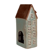 Candela Casuta ceramica gri maro 15x11x30 cm