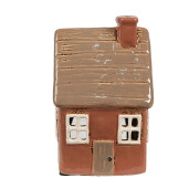 Candela Casuta ceramica portocalie maro 9x9x14 cm