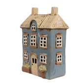 Candela Casuta ceramica albastra bej 16x10x23 cm