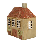 Candela Casuta ceramica verde portocalie 17x10x19 cm