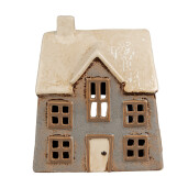 Candela Casuta ceramica gri bej 15x10x17 cm