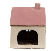 Candela Casuta ceramica roz bej 13x10x16 cm